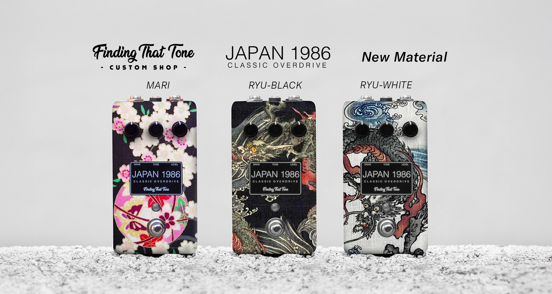 【Finding That Tone】New Material 3種国内入荷のご案内【JAPAN 1986】【MARI / RYU-BLACK / RYU-WHITE】