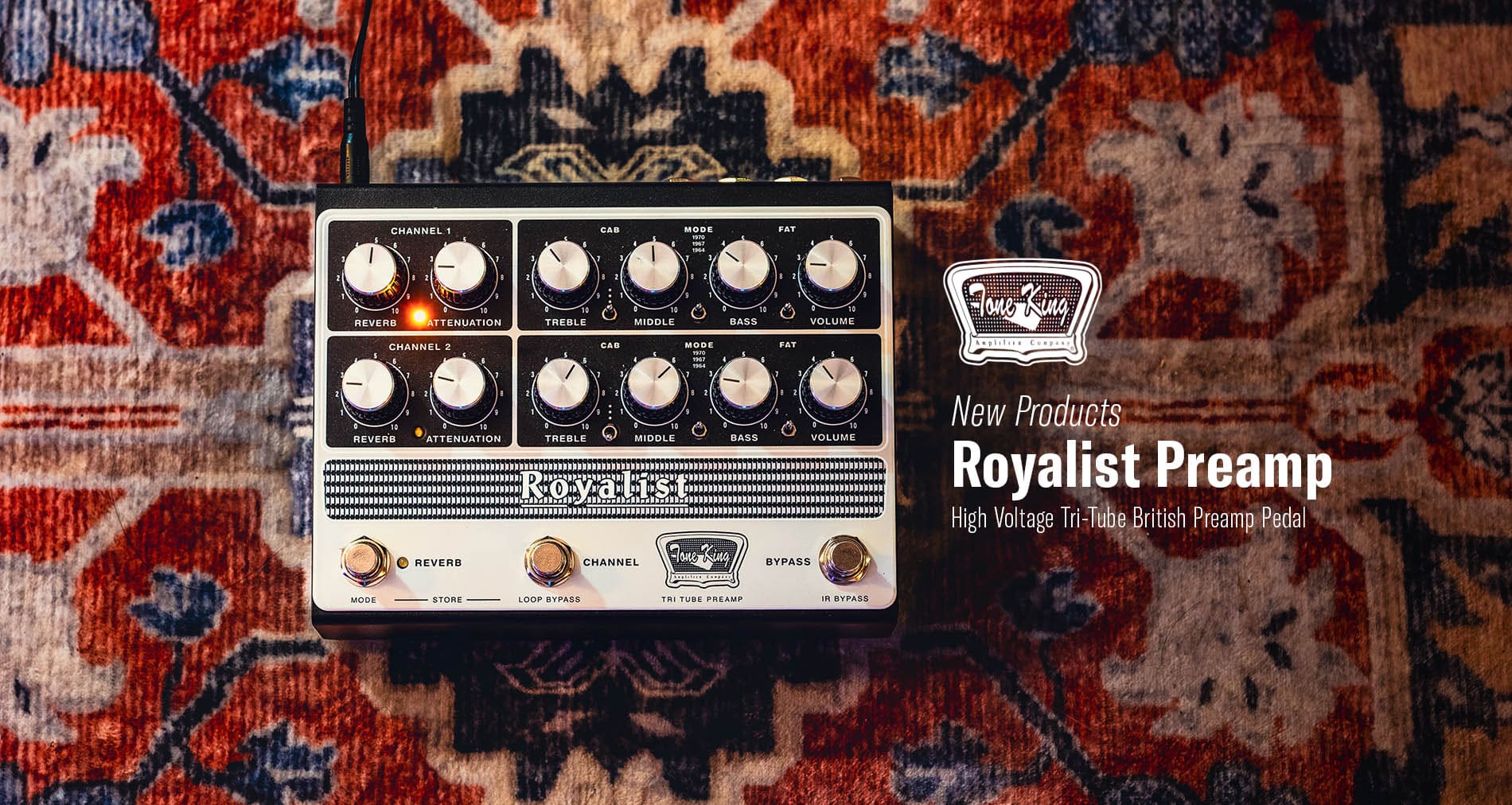 Tone KingよりRoyalistMKIII Ampの魂を捉えた【Royalist Preamp】ペダルが新登場！
